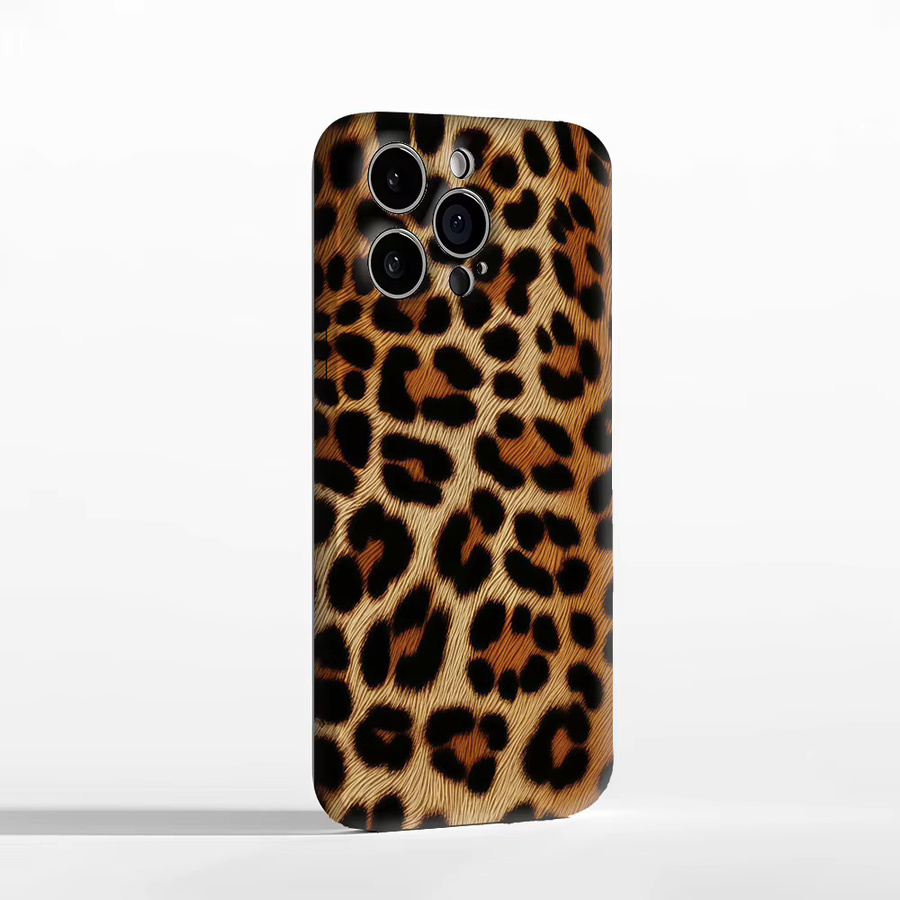Handyhülle mit Leopardenmuster für iPhone 12 bis iPhone 17 Pro Max Plus in Multicolour mit doppelschichtiger Rückseite - Bild 3