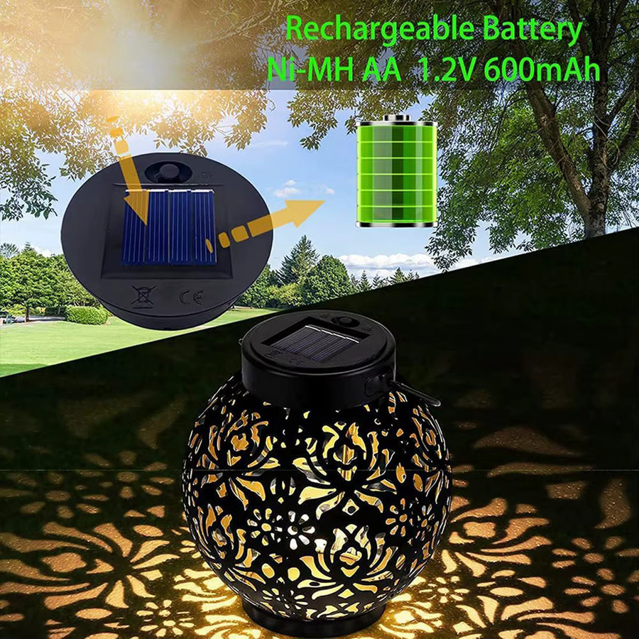 A92Z 2er-Pack Solarleuchten-Ersatzköpfe in Schwarz, runde wasserdichte Ersatzteile aus Kunststoff mit warmweißem Licht für Solarlaternen - Bild 2