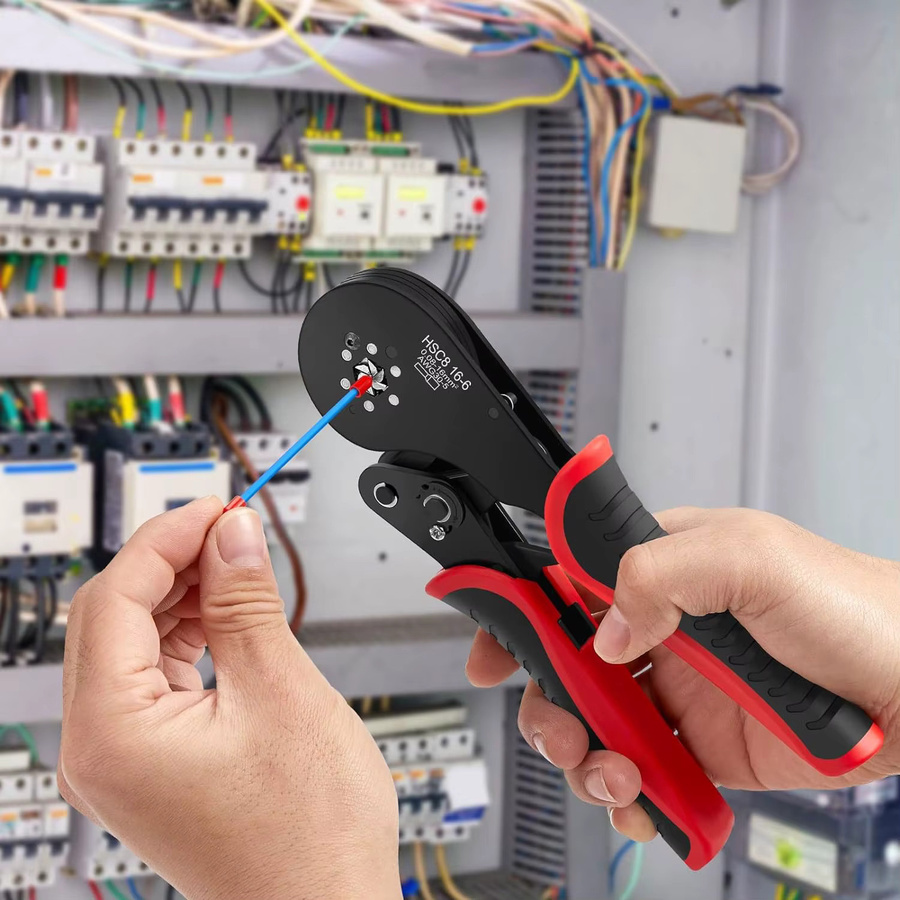 CLAMPLUS Crimpzange HSC8 16–6 für Aderendhülsen und Mini-Rohrklemmen, 0,08–16 mm2/30–5 AWG - Bild 4