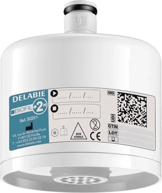 Delabie BIOFIL 2M Filter für Waschtisch, non-steril, zentrierter Strahl, Farbe: Weiß, 10 Stück - Bild 1