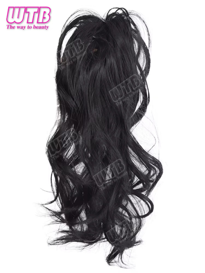 WTB Halb-Ponytail-Perücke, synthetisch, lockig, Damen - Bild 5