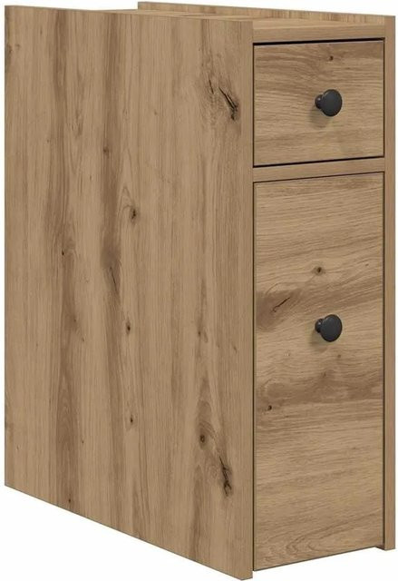 vidaXL Badschrank schmal mit Rollen in Artisan-Eiche, braun - Bild 1