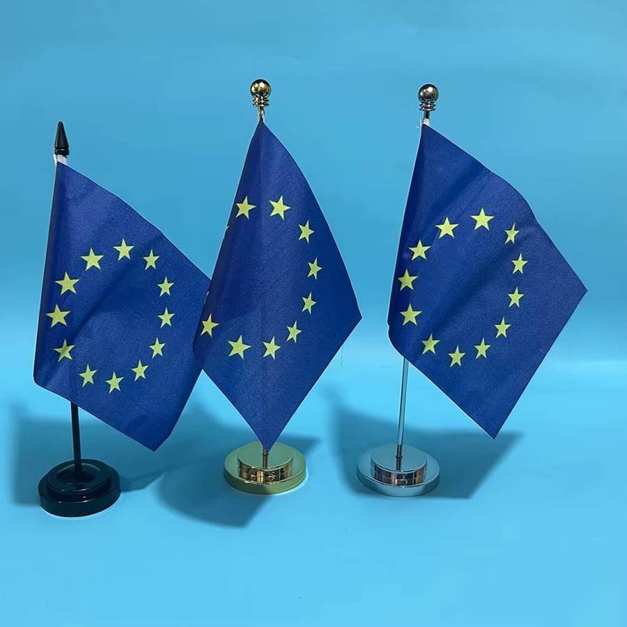 SKY FLAG Büro-Schreibtischflagge der Europäischen Union, Tischbanner aus Polyester, B/H: 14 x 21 cm - Bild 1