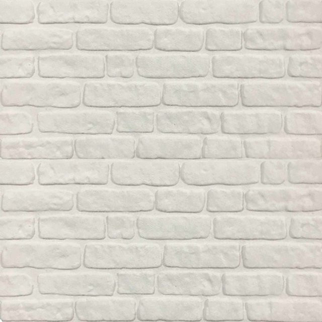 10er Set Wandpaneele von Yiwydaa in Weiß im Stone-Look aus EPS-Schaumstoff, B: 100 cm, H: 50 cm - Bild 1
