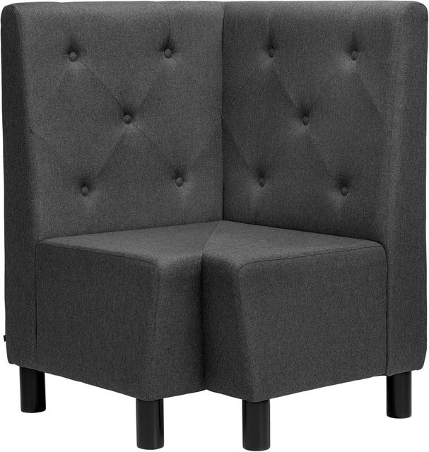 VEGA Eckbank Lerida II aus Stoff in Anthrazit, B/T/H: 75 x 75 x 102 cm - Bild 1
