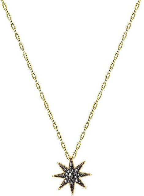 Swarovski Halskette, vergoldet, künstlicher Kristall, Damen - Bild 1