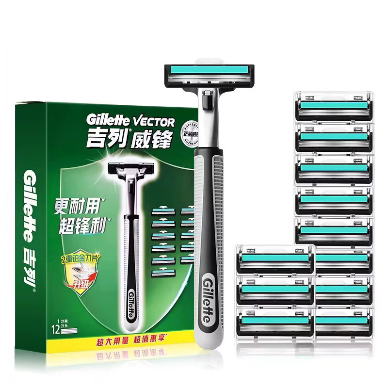 Gillette Vector Rasierer mit Rasierklingen, Unisex - Bild 4
