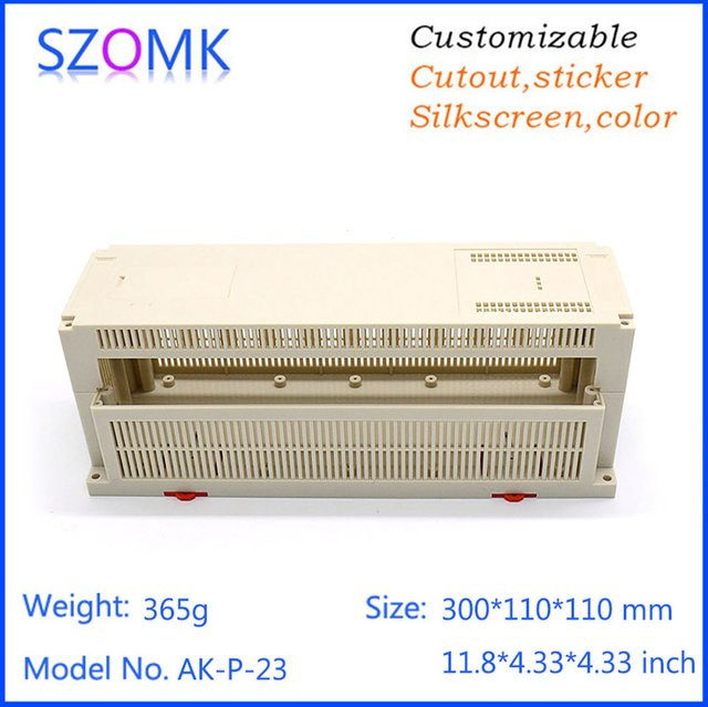 SZOMK Kunststoff Gehäuse für Leiterplatte und SPS-Steuerung, Beige, B/T/H: 30,0 x 11,0 x 11,0 cm - Bild 1