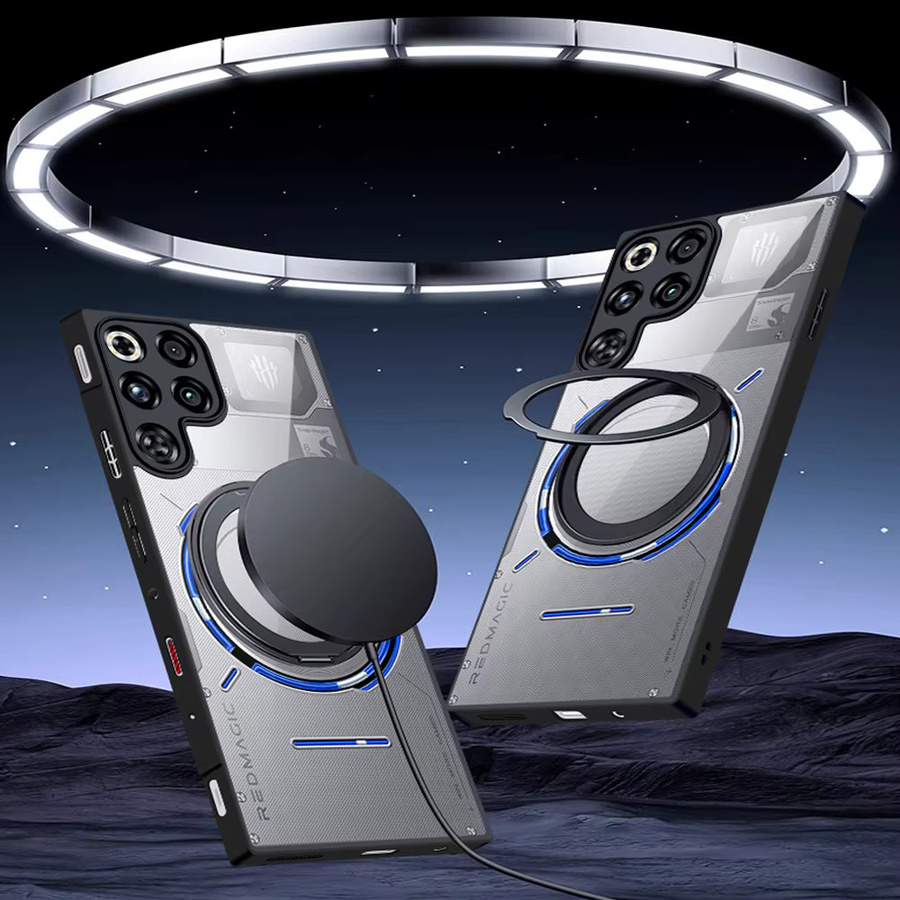 Magnetische 360-Grad-Ring-Hülle für ZTE Red Magic 11 10 Pro Air 9 9S 8S 8Plus, transparente MagSafe-kompatible Handyhülle - Bild 2