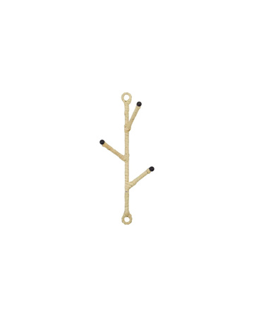 House Doctor Garderobenhaken Branch aus Eisen und Zuckerrohr in Natur, Breite: 20 cm
