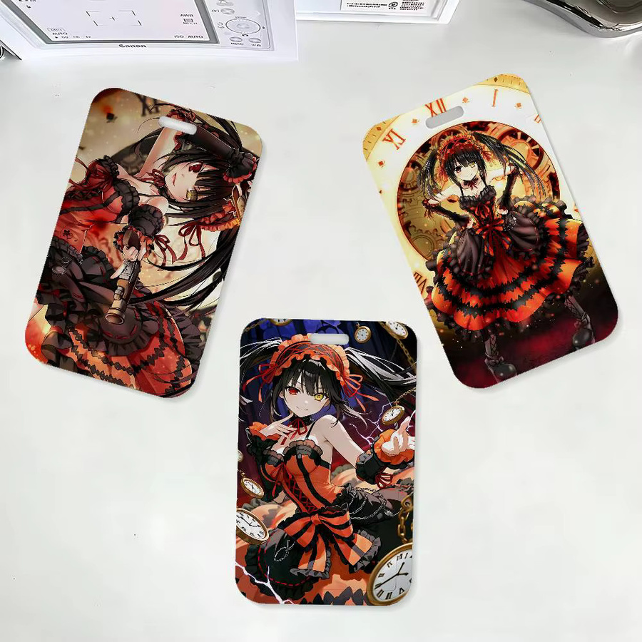 Anime Tokisaki Kurumi Ausweishalter mit Umhängeband für Schule und Büro in Multicolour - Bild 3