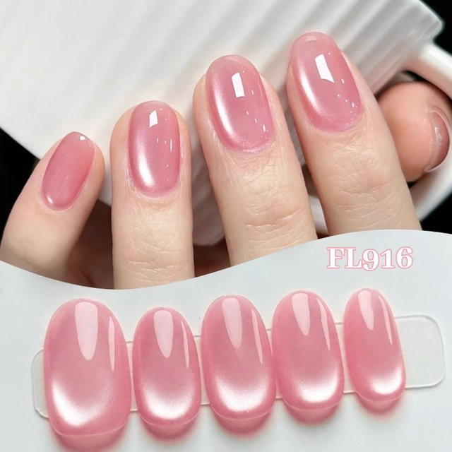 Four Lily Magnetischer Gel-Nagellack, Rosa Glasperle, 10 ml, Glänzend - Bild 1