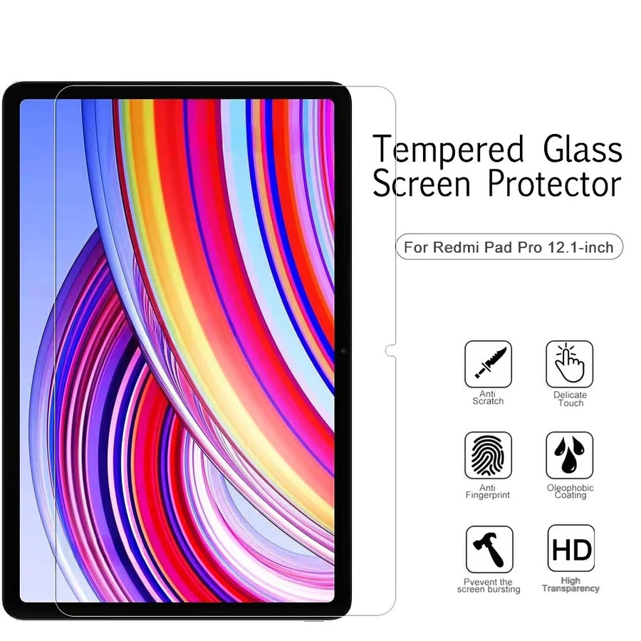 2er-Set Gehärtetes Glas Schutzfolie für Xiaomi Redmi Pad Pro 12,1 Zoll 2024, Transparent, HD Kratzschutz Displayfolie - Bild 2