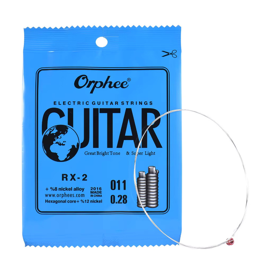 Orphee RX-3 Single-Saite Ersatz für E-Gitarre 3. G-Saite .016 Nickel-Legierung 10er Pack - Bild 2