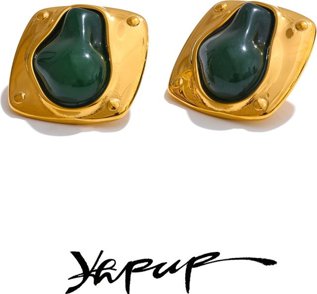 Yhpup Ohrstecker Edelstahl, Gold, Damen - Bild 1