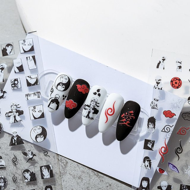 Bandai Naruto Nagelaufkleber, Kunai Sharingan Klinge, Nagelkunst-Accessoires - Bild 1