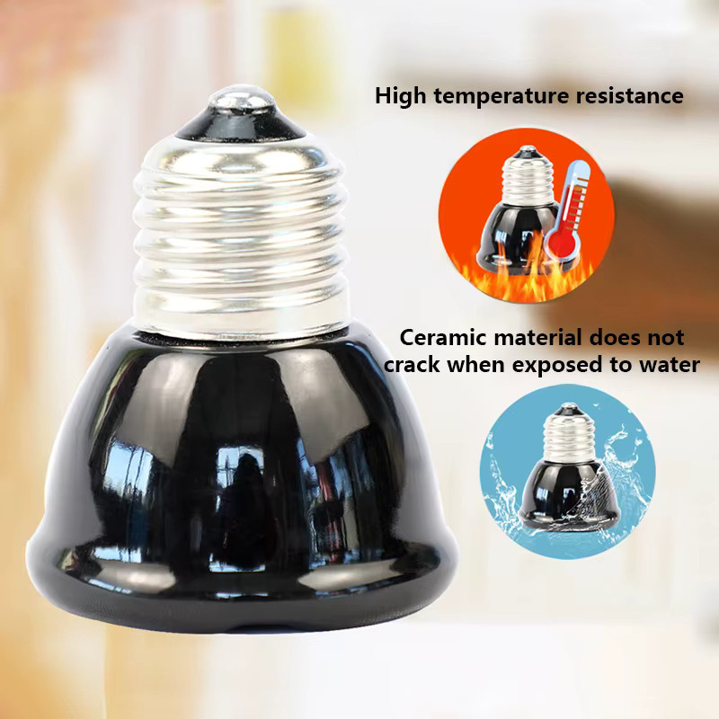 Findixpet Keramik-Wärmelampe Schwarz als Mini-Heizlampe für Reptilien, Hühner und Brüter - Bild 3