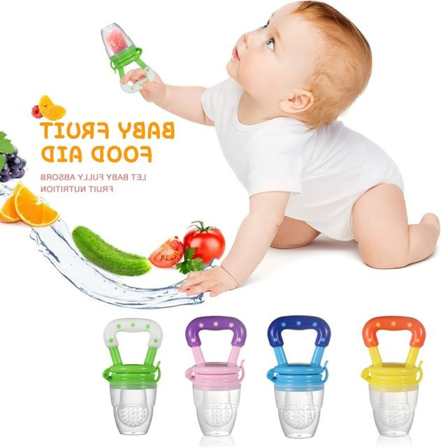 XUNYI Silikon Baby Obst Feeder in Mehrfarbig als lebensmittelechter Kauen Feeder und Schnuller für die Beikostfütterung - Bild 1