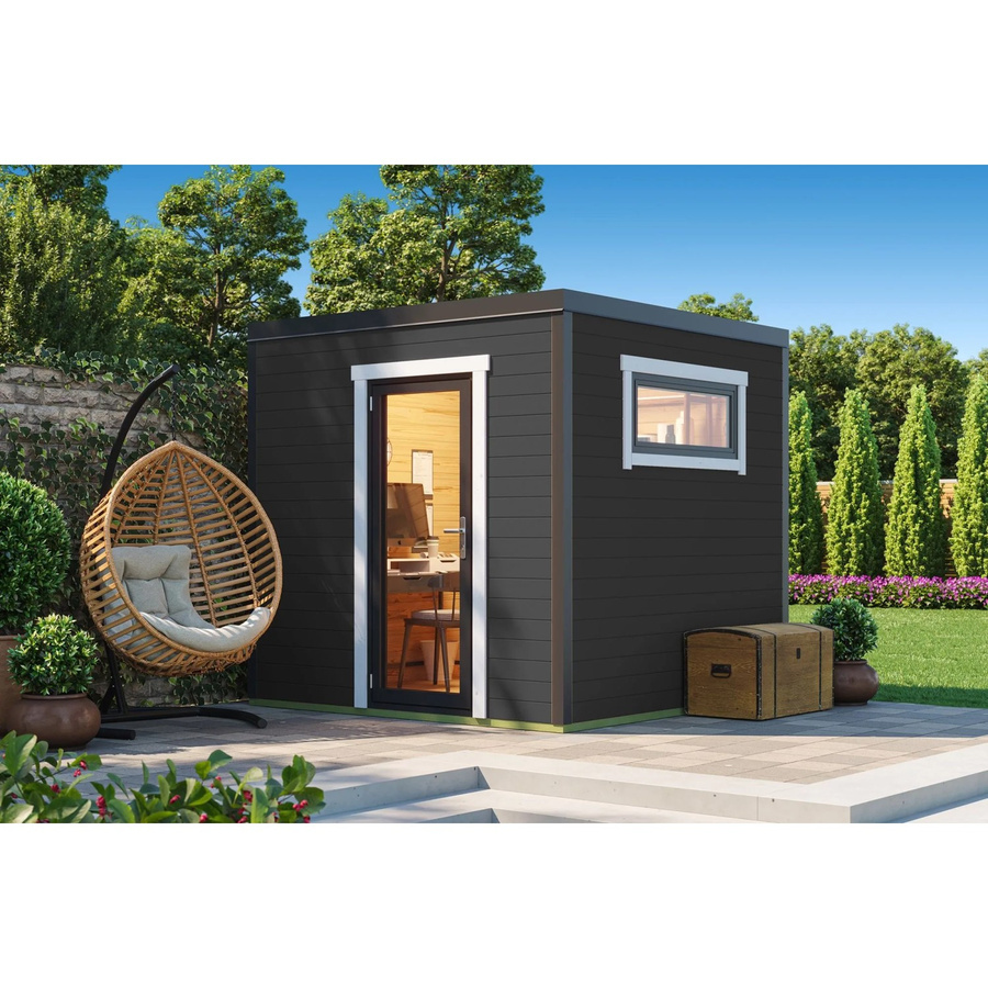 Lasita Gartenhaus Sardinia mit Flachdach in Carbongrau, B/T/H: 250 x 239,4 x 250 cm - Bild 2