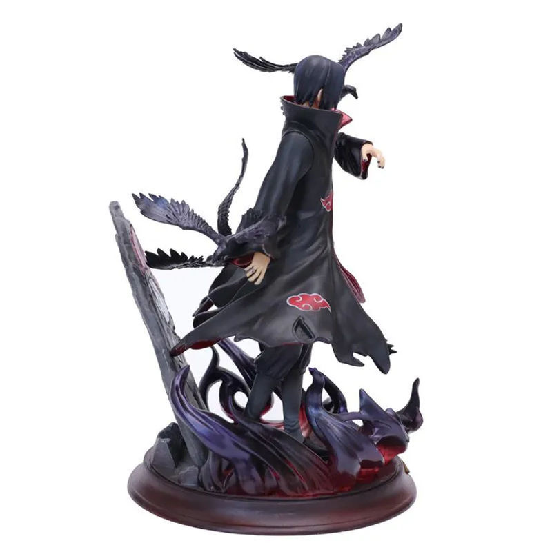 Anime-Figur Naruto Shippuden Uchiha Itachi mit Krähe von Oran Sky in Schwarz als Sammlermodell aus Kunststoff und Kunstharz - Bild 5