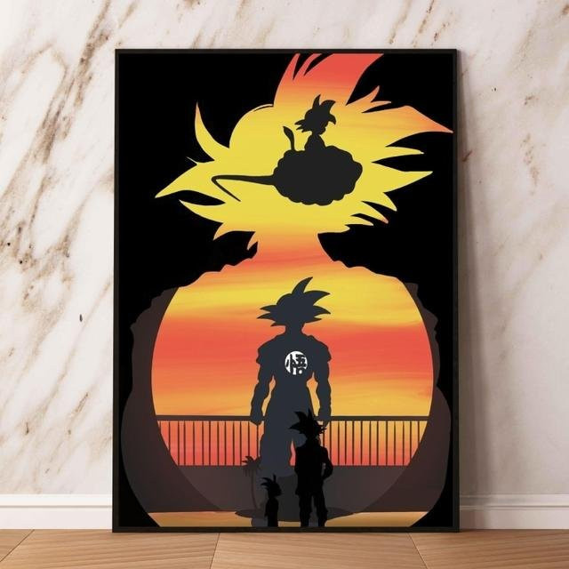 Anime-Poster Dragon Ball Goku Wandkunst von Scorpio Art Museum, Mehrfarbig, Breite: 60 cm, Höhe: 100 cm - Bild 1