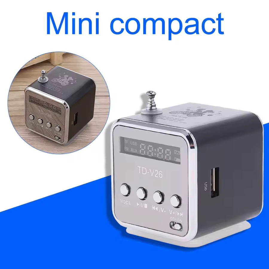 AyeBeau Mini Bluetooth-Lautsprecher mit FM-Radio und MP3-Player als tragbare kabellose Soundbox - Bild 4