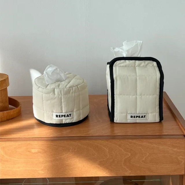 Dekorative Stoff-Tissue Box in Rot für Desktop und Zuhause - Bild 1