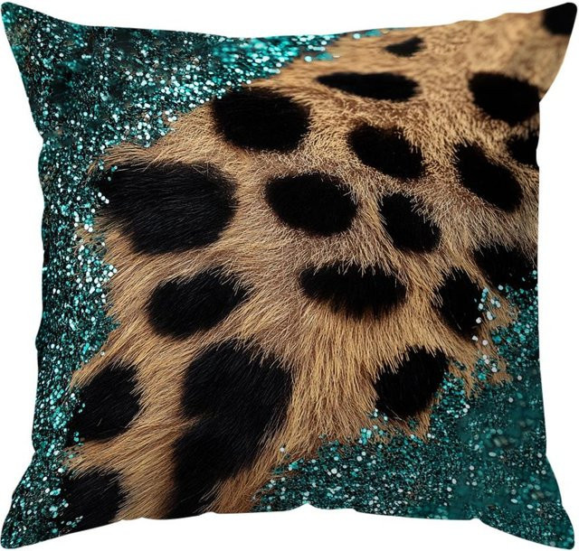 JMG Clothing Bohemian Leopard Kissenbezug aus Polyester, Mehrfarbig, B/H: 45 x 45 cm - Bild 1