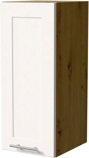 Feldmann-Wohnen Hängeschrank Oslo W2 Eiche Artisan und Weiß Matt mit Soft-Close-Türen, B/T/H: 30 x 32,5 x 72 cm - Bild 1
