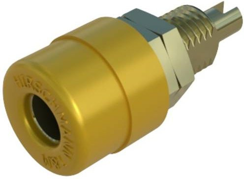 Hirschmann Test & Measurement BIL 20 Au Laborbuchse Gelb für vertikalen Einbau mit 4mm Stift-Durchmesser - Bild 1