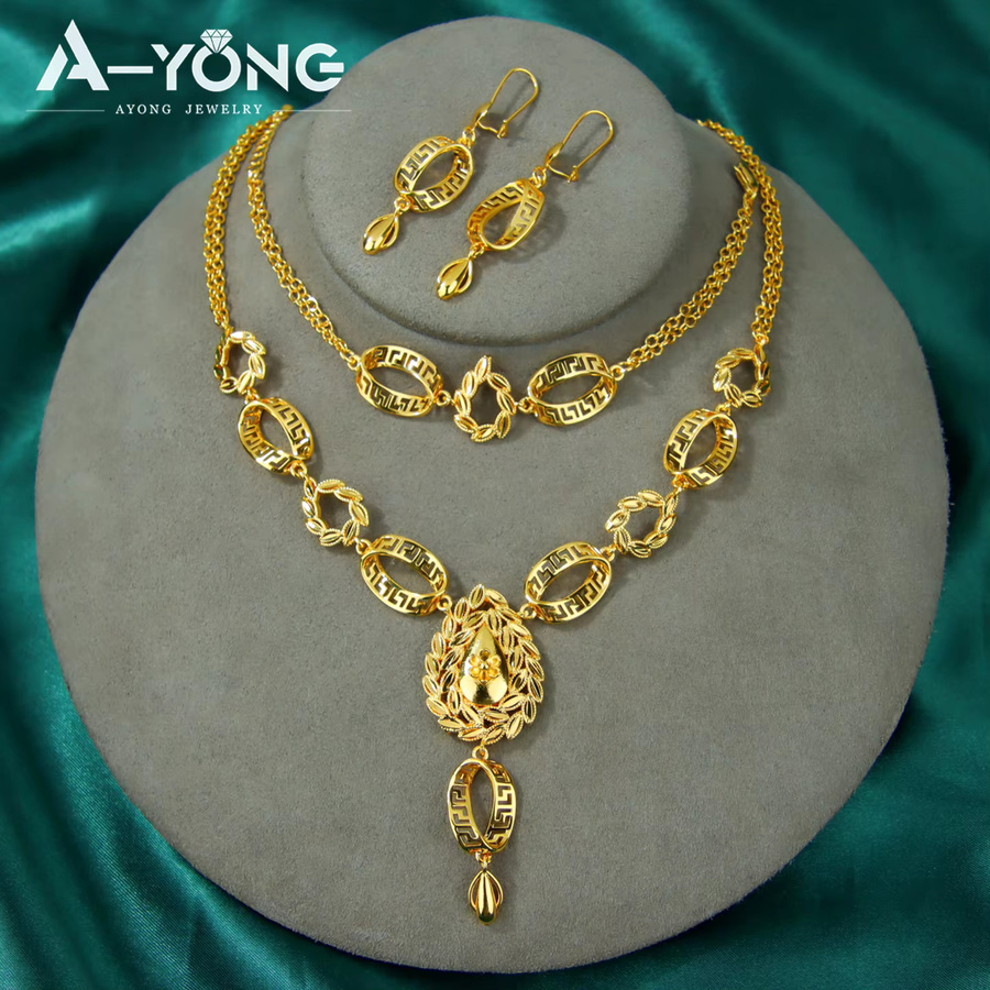 A-YONG AYONG JEWELRY Schmuck-Set, 21k Vergoldet, Gold, Damen, Vintage - Bild 2
