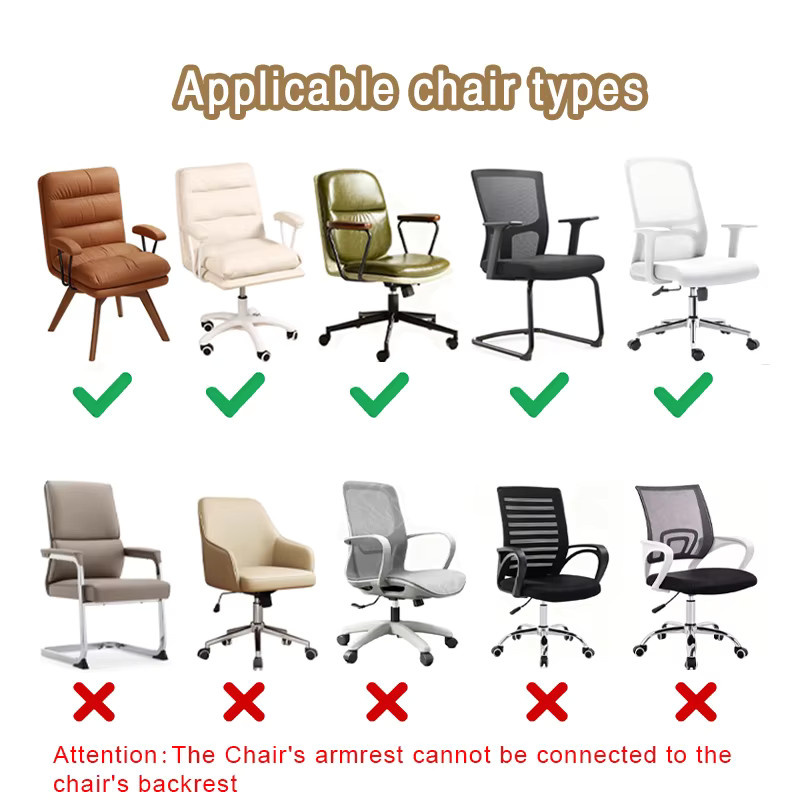 WANERQU Jacquard Sitzbezug für Bürostühle und Sessel, elastischer Stretch-Schonbezug in Grau mit grafischem Design, waschbar - Bild 2
