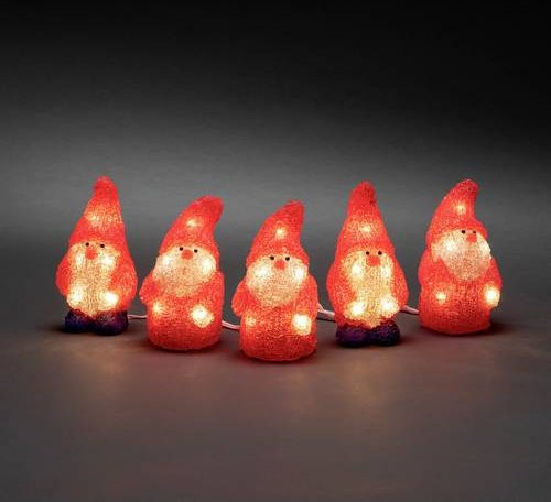 Konstsmide LED Weihnachtsmann Acryl-Figur Set in Rot mit warmweißer Beleuchtung - Bild 1