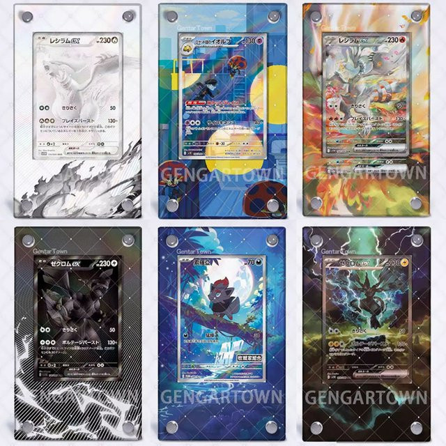 TAKARA TOMY Pokemon SV11 Serie Zekrom Reshiram Ex Acryl Display Stand Desktop Ornament für Spielkarten - Bild 1