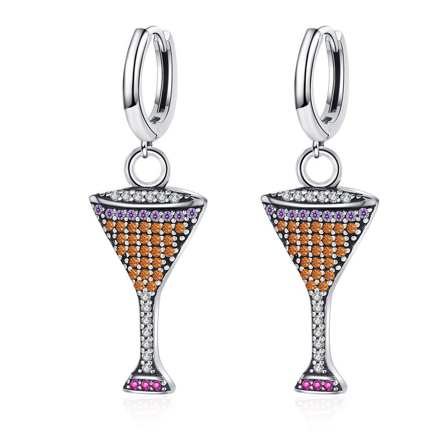 Wucifang Jewelry Ohrringe, 925 Silber, Zirkonia, Damen - Bild 1
