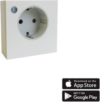 XIMAX Funk-Thermostat Steckdosen-Empfänger mit App-Steuerung und Bluetooth, Weiß, B/T/H: 6 x 6 x 6 cm - Bild 1
