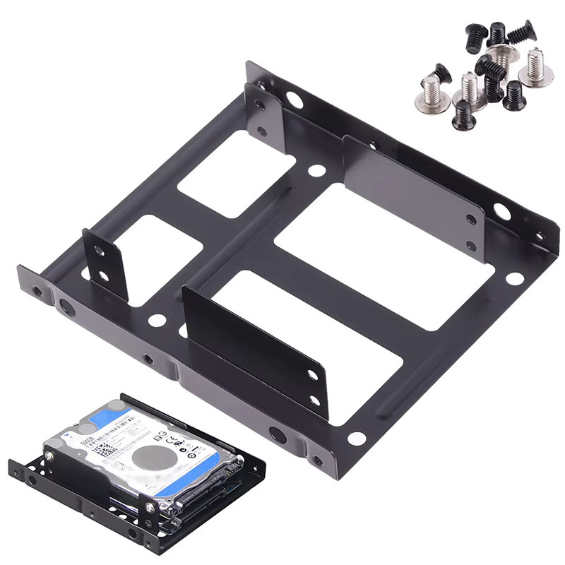 JETTING Interner SSD und Festplatten Adapter für Desktop PC, 2,5 bis 3,5 Zoll, Schwarz - Bild 3