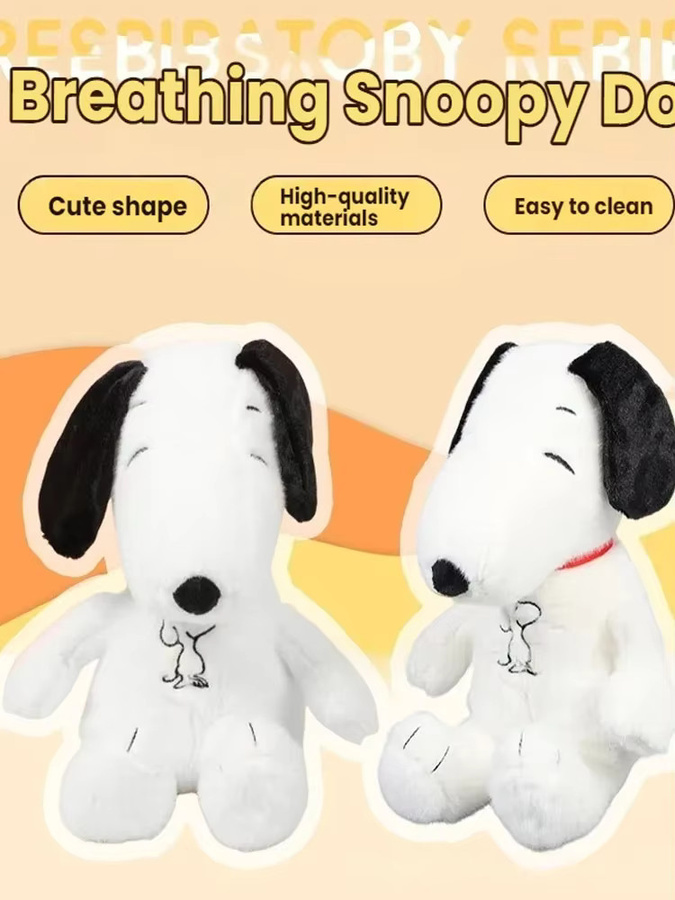 Bandai Snoopy Baby-Beruhigungs-Plüschpuppe, weiß, mit Musik und Licht - Bild 2