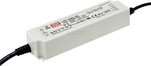 Mean Well MW LPF-40D-30 LED-Treiber, dimmbarer LED-Trafo in Weiß, 40W, 1.34A, 18 - 30 V/DC, IP67 Schutzklasse - Bild 1