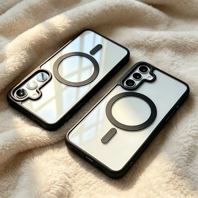 Transparente MagSafe Kabellose Ladehülle für Samsung Galaxy S26 Ultra, S25 Edge, S24, S23 FE und S22 Plus aus Acryl - Bild 1