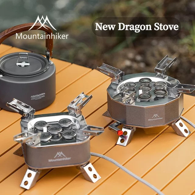 Mountainhiker Tragbarer Gaskocher in Silber für Outdoor-Camping und Wandern - Bild 1