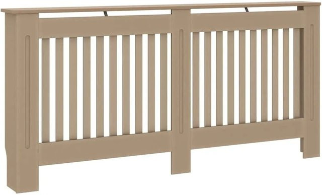 vidaXL Heizkörperverkleidung aus MDF in Beige mit modernem Latten-Design, B/T/H: 172 x 19 x 81 cm - Bild 1
