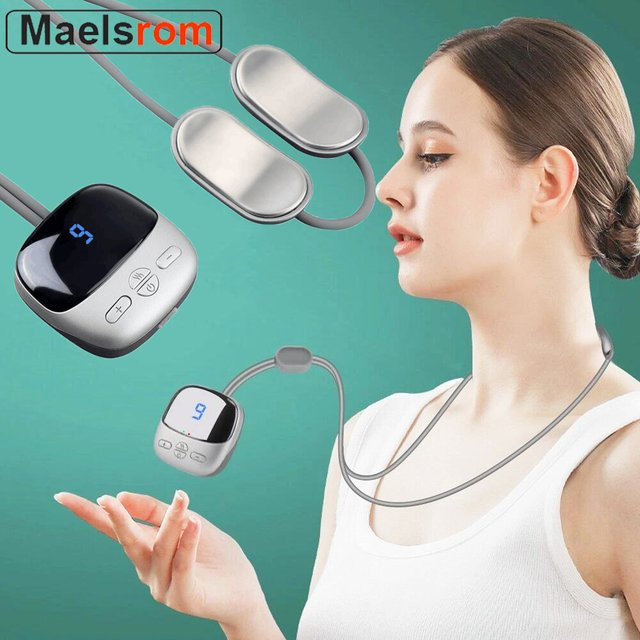 Maelsrom Nackenmassagegerät mit EMS & TENS, Silber, Grau, Unisex - Bild 1
