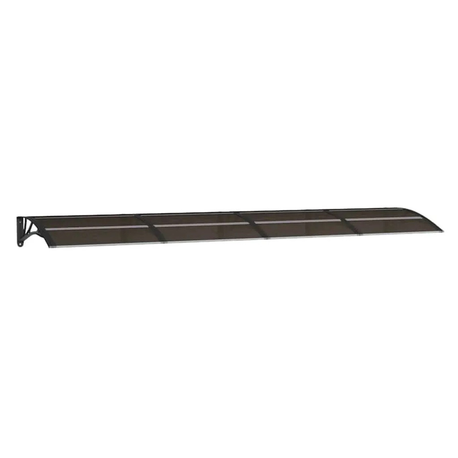 vidaXL Türvordach Schwarz aus Polycarbonat und Aluminium, B/T/H: 350 x 75 x 33 cm - Bild 2