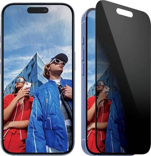 PanzerGlass Privacy Displayschutzglas Ultra-Wide Fit für Apple iPhone 16 und iPhone 15 mit EasyAligner - Bild 1
