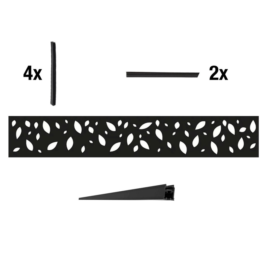 Vidual Zusatzdekor-Set Comp-co für Designblech aus Aluminium in Anthrazit - Bild 2