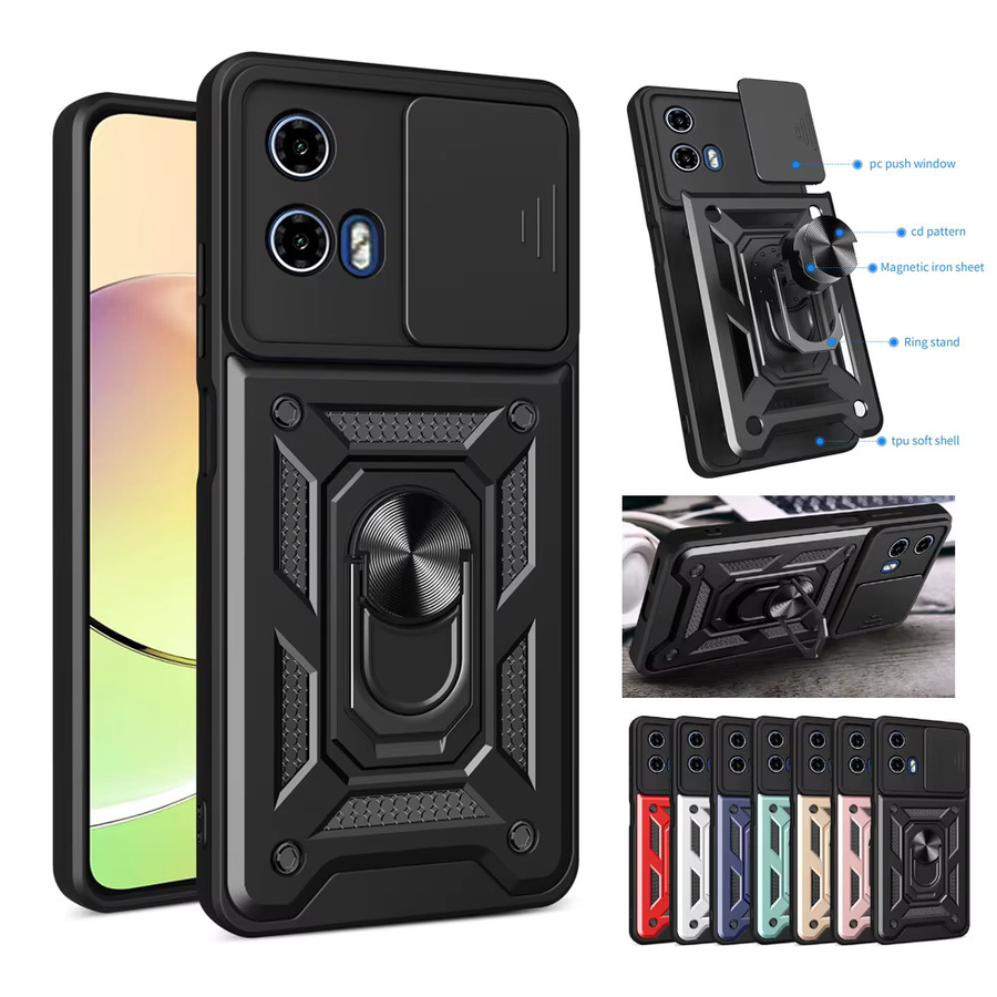 Stoßfeste Schutzhülle mit Kamera-Schutz für Motorola Moto G85 G84 G75 G73 G54 G34 G14 G53 G62 G42 G10 G20 G30 E22i E20 E30 E40 in Schwarz - Bild 3