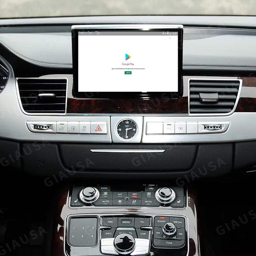 YANFU Android 13.0 Auto-Multimedia-Player mit GPS-Navigation für Audi A8 A8L D4 2009-2017, Autoradio Stereo-Headunit, Schwarz - Bild 4