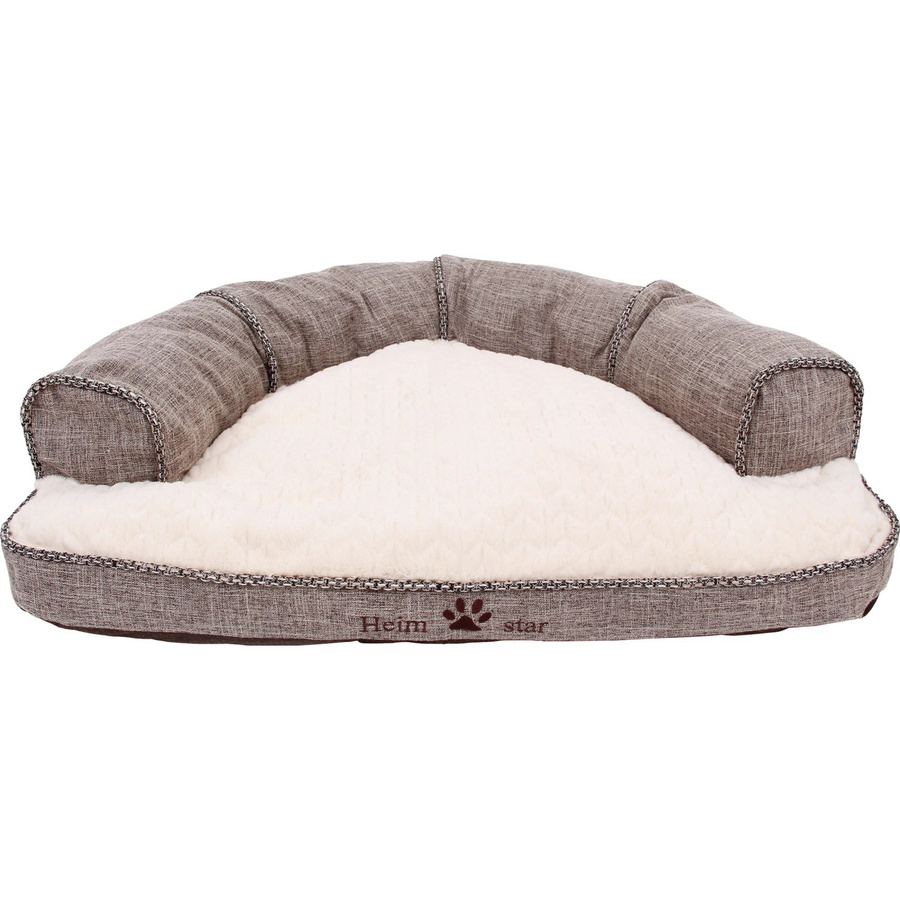 Heim Haustiersofa aus Fellimitat und Baumwollgewebe mit abnehmbarem Bezug und rutschfester Unterseite, B/T/H: 75 x 58 x 20 cm - Bild 2