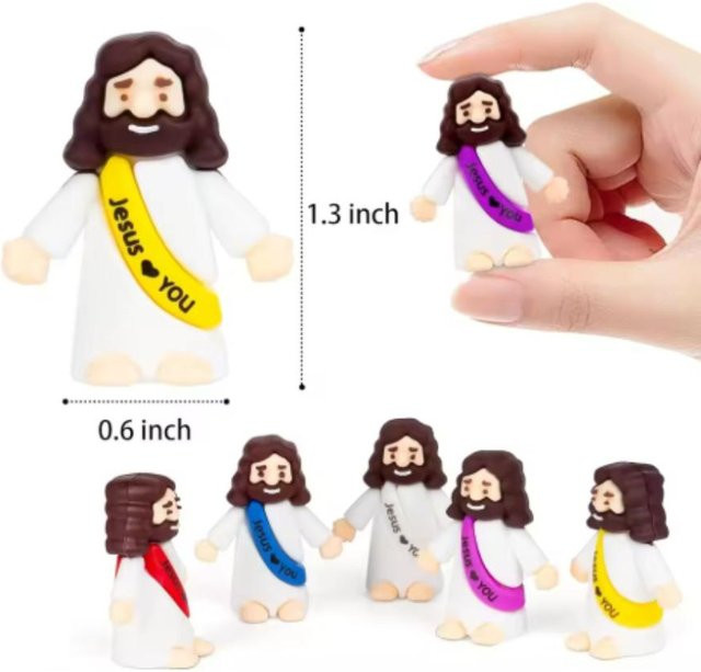 Wucifang Jewelry Mini-Jesusfiguren, 60-teiliges Set, hellgrün - Bild 1